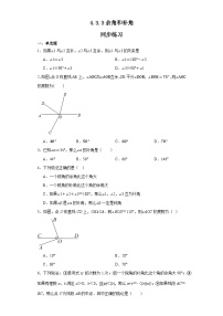 数学七年级上册4.3.3 余角和补角课后复习题