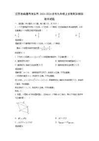 2023-2024学年江苏省南通市海安市九年级上学期期末模拟数学试卷（解析版）