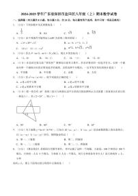 广东深圳盐田区2024-2025学年八年级上学期期末数学试卷+答案