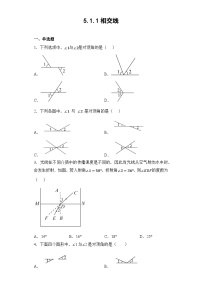初中数学人教版（2024）七年级下册5.1.1 相交线当堂检测题