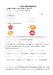 湖南省岳阳市2024年中考第二次模拟考试数学试卷附答案
