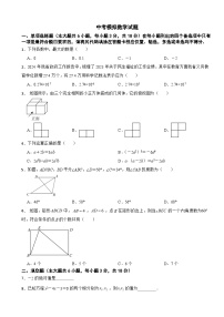 江西省吉安市遂川县2024年中考模拟数学试题附答案