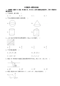 浙江省杭州市富阳区2024年中考数学一模考试试卷附答案