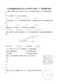 江苏省盐城市响水县2024-2025学年九年级（上）期末数学试卷-