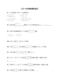 七年级数学下册——专题练习——二元一次方程组（含答案）