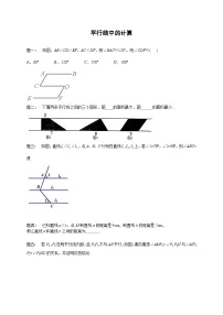 七年级数学下册——专题练习——平行线中的计算（含答案）