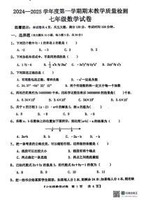 广东省湛江市雷州市2024-2025学年七年级上学期1月期末数学试题