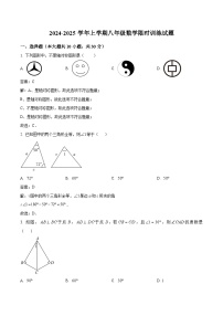 广东省广州市白云区两校联考2024-2025学年八年级上学期9月月考数学试卷(含解析)