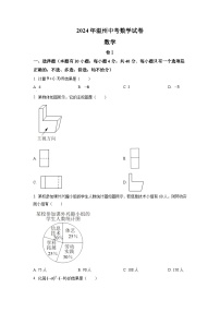 2024年浙江省温州市中考数学模拟试卷（原卷版）