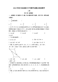 2024年四川省成都市中考数学模拟试卷（原卷版）