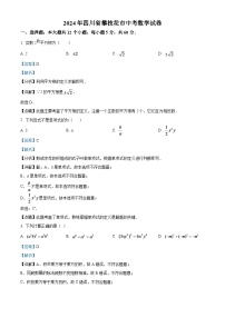 2024年四川省攀枝花市中考数学模拟试卷（解析版）