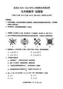 【02数学】盘龙区2024-2025学年上学期期末学业质量监测九年级数学试卷（pdf原版）