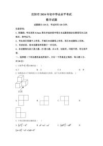 2024年辽宁省沈阳市中考数学模拟试卷（原卷版）