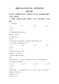 2024年甘肃省武威市中考数学模拟试卷（解析版）
