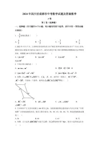2024年四川省成都市中考数学模拟试卷（原卷版）