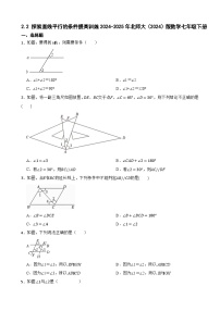 北师大版（2024）七年级下册（2024）2 探索直线平行的条件同步测试题