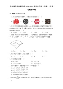 贵州省仁怀市部分校2024-2025学年八年级上学期12月联考 数学试题（含解析）