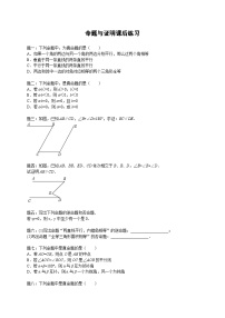 七年级下册数学专练——命题与证明（含答案）