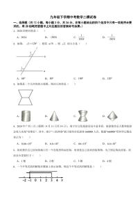 广西南宁市2025年中考数学模拟试卷六套附答案