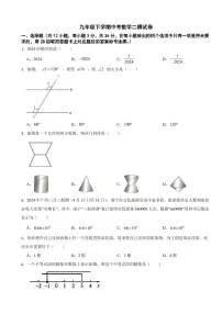 广西南宁市2025年中考数学模拟试卷六套附答案