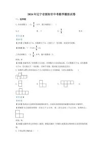 辽宁省朝阳市2024年中考数学模拟试卷（解析版）