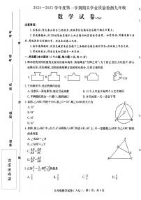 河北省石家庄市赵县2024-2025学年九年级上学期1月期末数学试题
