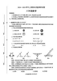 河南省济源市2024-2025学年八年级上学期期末试卷数学试题
