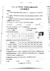 河南省平顶山市叶县2024-2025学年九年级上学期1月期末考试数学试题