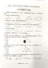 湖北省孝感市孝昌县2024-2025学年八年级上学期1月期末数学试题