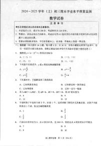 江苏省南通市通州区2024-2025学年九年级上学期期末考试数学试卷