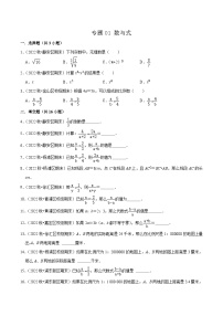 （上海专用）中考数学一轮复习考点分项练习专题01 数与式（2份，原卷版+解析版）