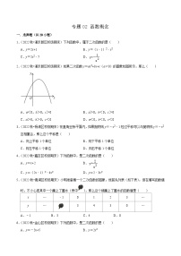 （上海专用）中考数学一轮复习考点分项练习专题02 函数概念（2份，原卷版+解析版）