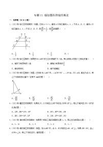 （上海专用）中考数学一轮复习考点分项练习专题03 相似图形的相关概念（2份，原卷版+解析版）