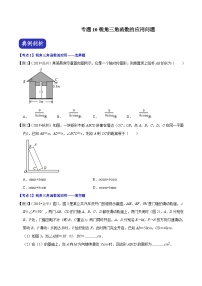 （浙江专用）中考数学二轮培优压轴题练习专题10 锐角三角函数的应用问题（2份，原卷版+解析版）