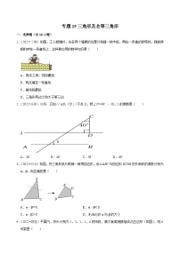 中考数学一轮复习考点分类练习专题15三角形及全等三角形（2份，原卷版+解析版）