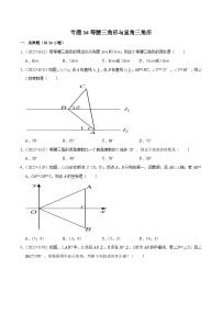 中考数学一轮复习考点分类练习专题16等腰三角形与直角三角形（2份，原卷版+解析版）