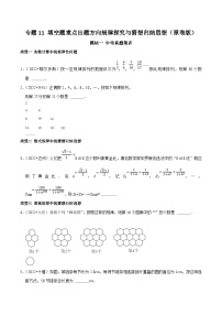 中考数学二轮培优复习专题11 填空题重点出题方向规律探究与猜想归纳思想（2份，原卷版+解析版）