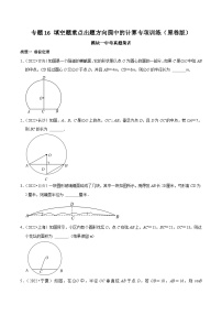 中考数学二轮培优复习专题16 填空题重点出题方向圆中的计算专项训练（2份，原卷版+解析版）