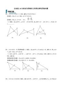 中考数学二轮培优题型训练压轴题20以相似为背景的几何类比探究压轴问题（2份，原卷版+解析版）