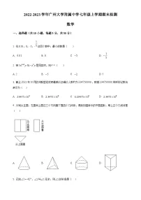 广东省广州大学附属中学2022—2023学年七年级上学期数学期末试卷（含答案）