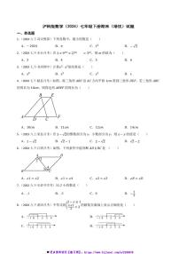 沪科版数学(2024)七年级下册期末(培优)试卷(含答案)