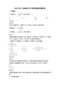 2024年辽宁省朝阳市中考数学模拟试题试卷（解析）