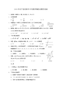 2024年辽宁省沈阳市中考数学模拟试题及答案