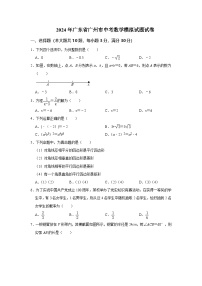 2024年广东省广州市中考数学模拟试题试卷（学生版）