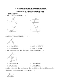 数学七年级下册（2024）第七章 相交线与平行线7.1 相交线7.1.3 两条直线被第三条直线所截精练