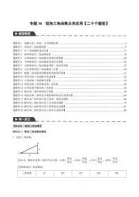 专题38 锐角三角函数及其应用（举一反三）（含答案） 全国版中考数学题型训练