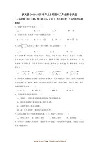 2024～2025学年陕西省宝鸡市扶风县八年级上期末数学试卷(含答案)