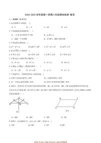 2024～2025学年海南省华侨中学八年级上期末考试数学试卷(含答案)