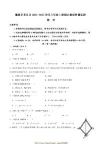 2024～2025学年四川省攀枝花市东区八年级上1月期末考试数学试卷(含答案)