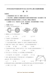 2024～2025学年四川省泸州市江阳区泸州老窖天府中学九年级上1月期末数学试卷(含答案)